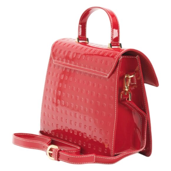 ARCADIA Made In Italy Patent Leather Satchel - Picture 3 of 3